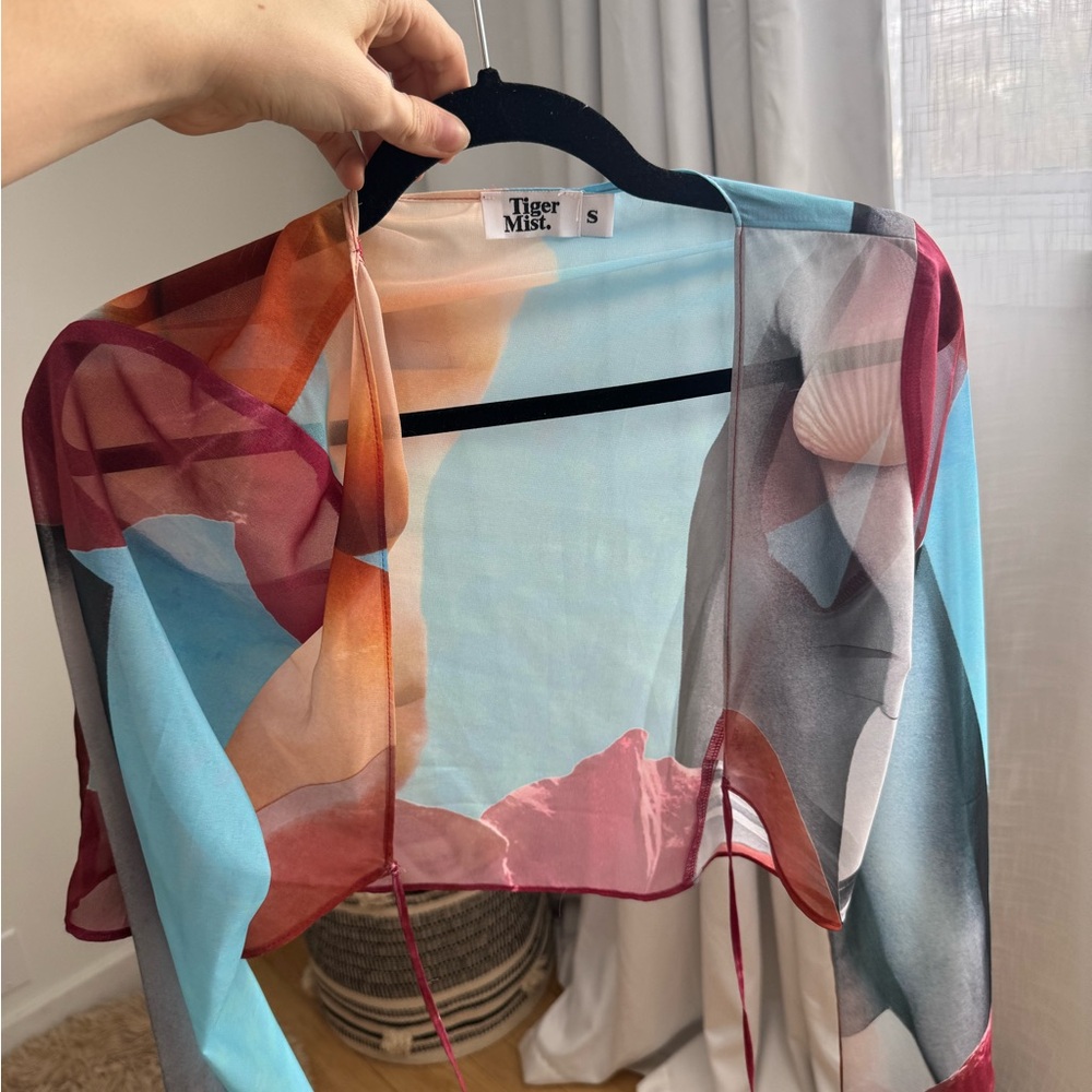 Tiger Mist Colorful Sheer Cardigan